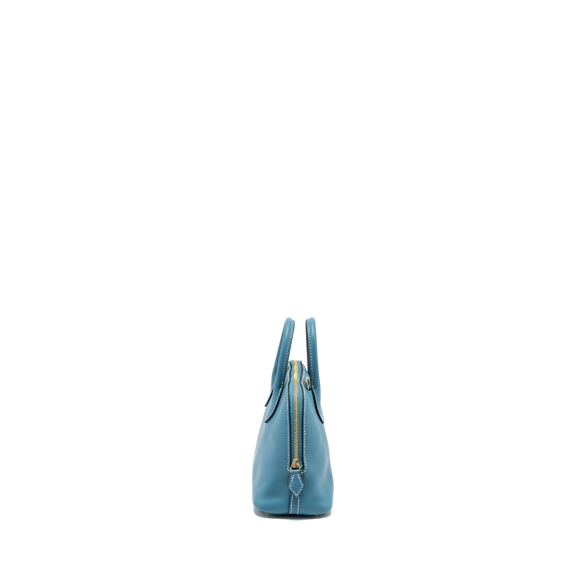HERMES MINI BOLIDE EVERCOLOR NEW BLUE JEAN GHW