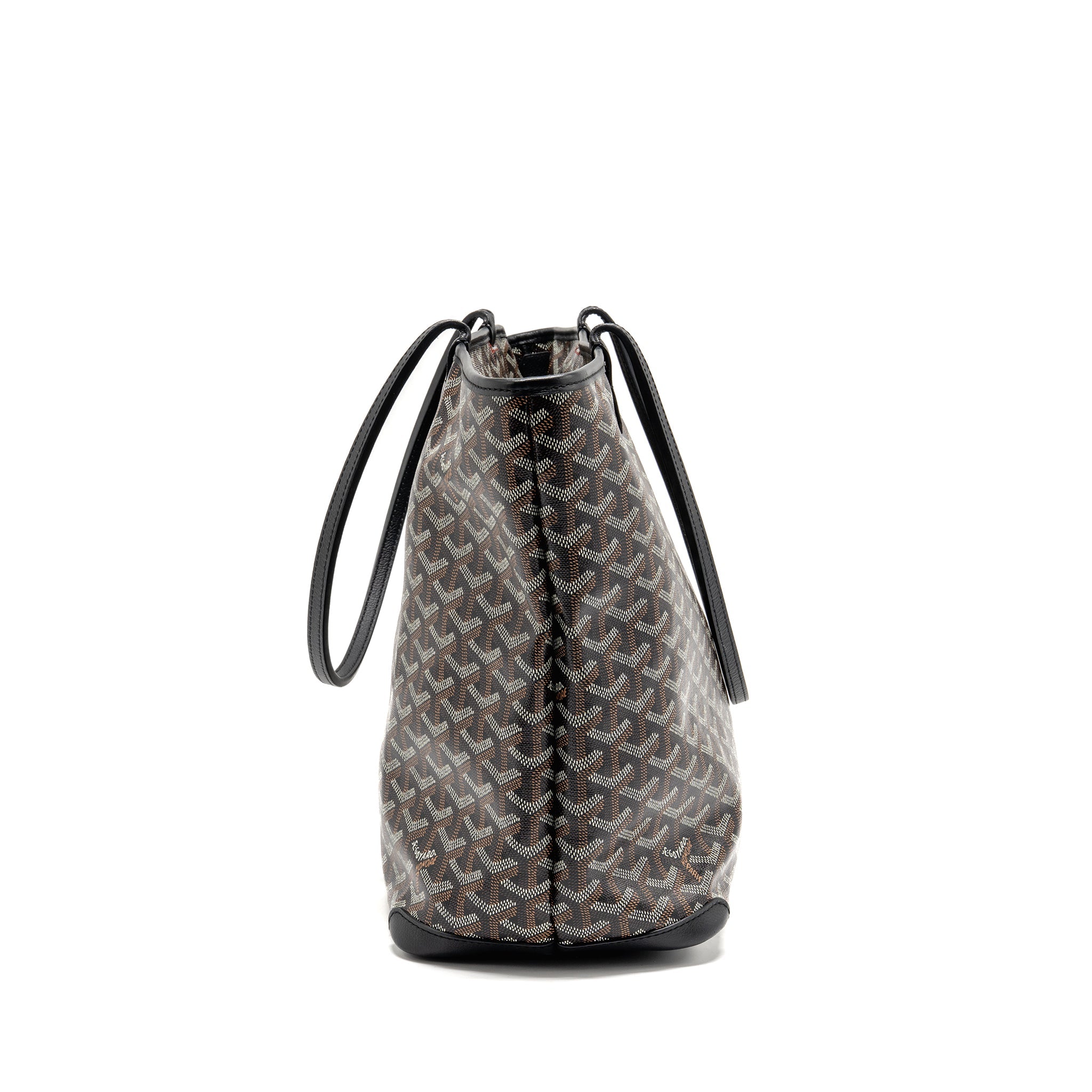 GOYARD ARTOIS MM TOTE BAG GOYARDINE CANVAS/CALFSKIN BLACK SHW