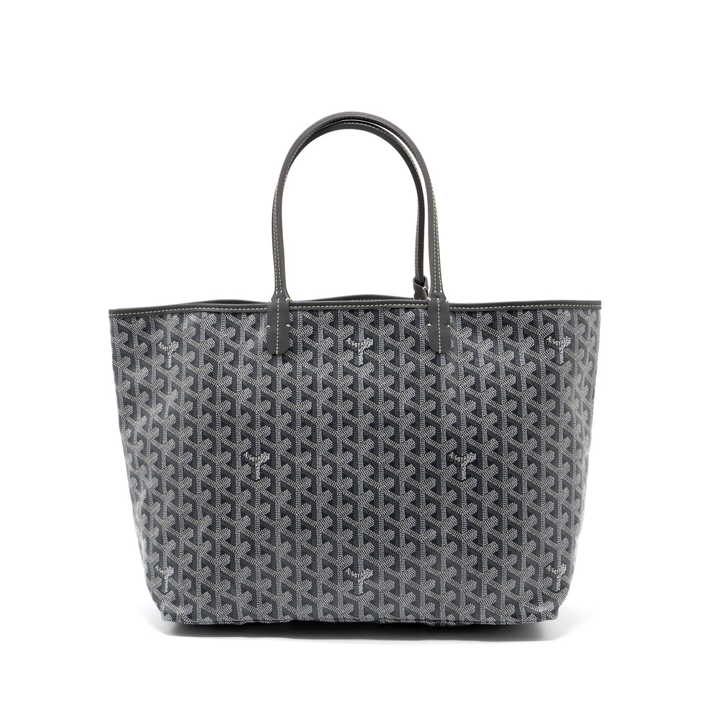 GOYARD SAINT LOUIS PM TOTE BAG GOYARDINE CANVAS GREY SHW