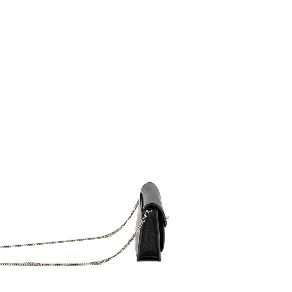 LOUIS VUITTON MYLOCKME CHAIN POCHETTE CALFSKIN BLACK SHW