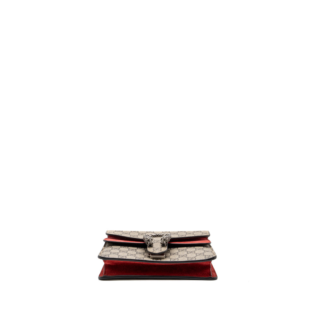 GUCCI DIONYSUS GG SUPREME MINI BAG RED SHW