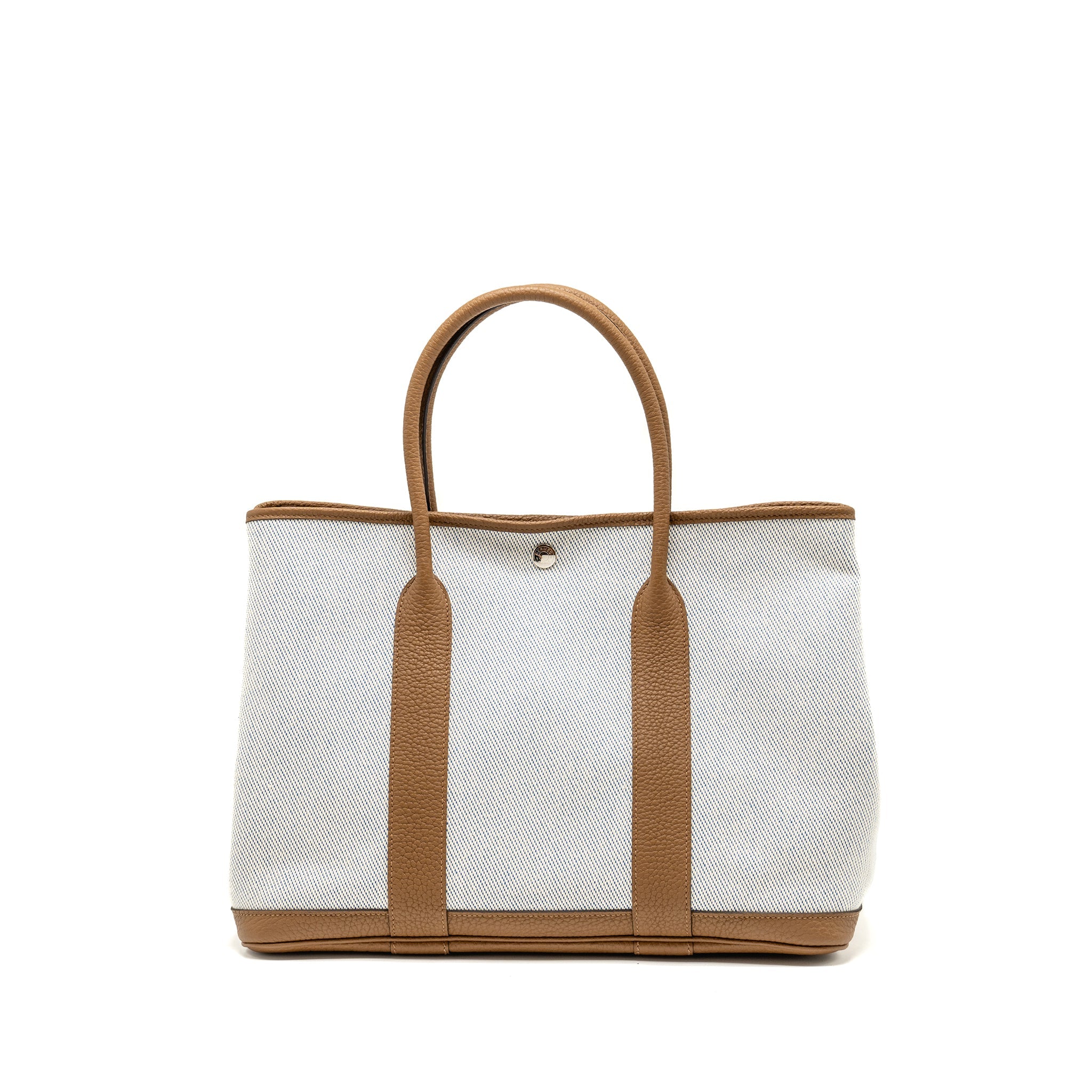 HERMES GARDEN PARTY 36 NEGONDA/CANVAS ECRU/ALEZAN/BLUE BILL SHW