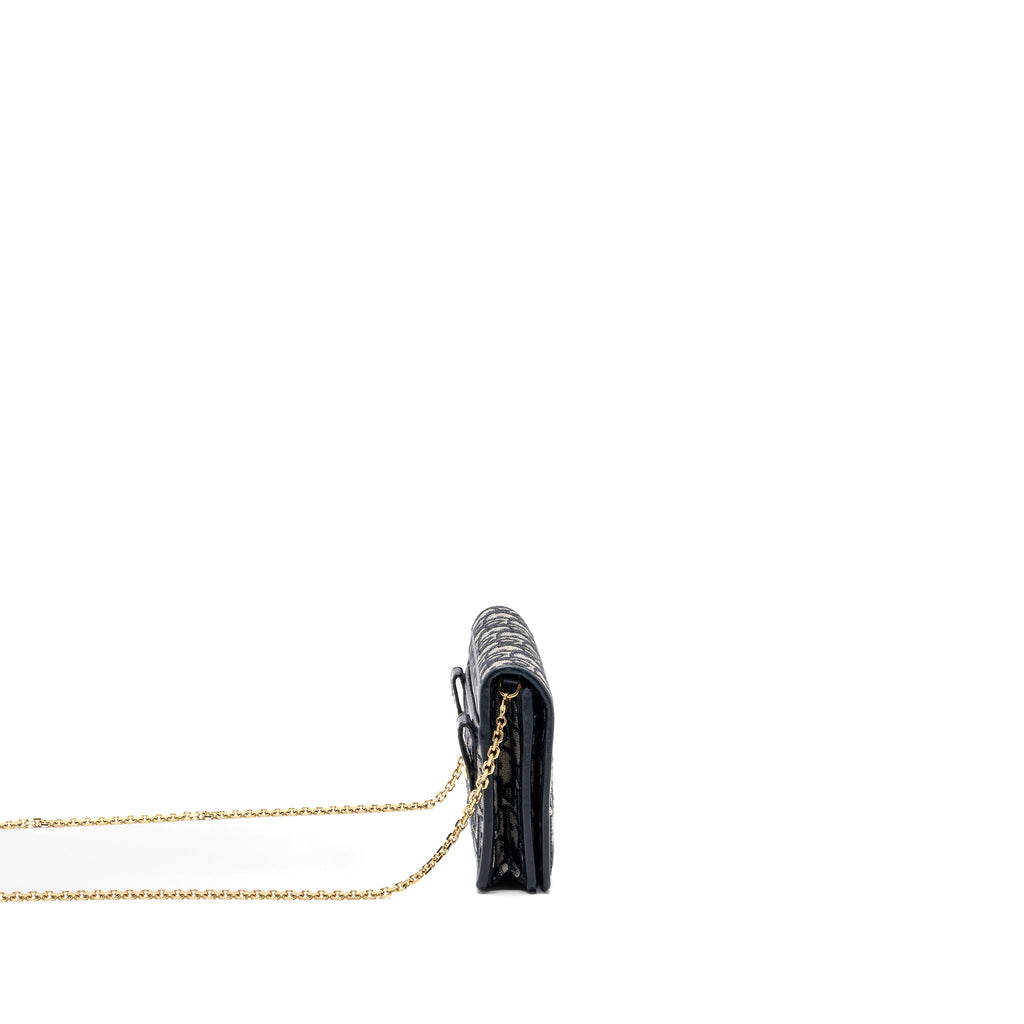 DIOR 2-IN-1 30 MONTAIGNE POUCH DIOR OBLIQUE JACQUARD BLUE GHW