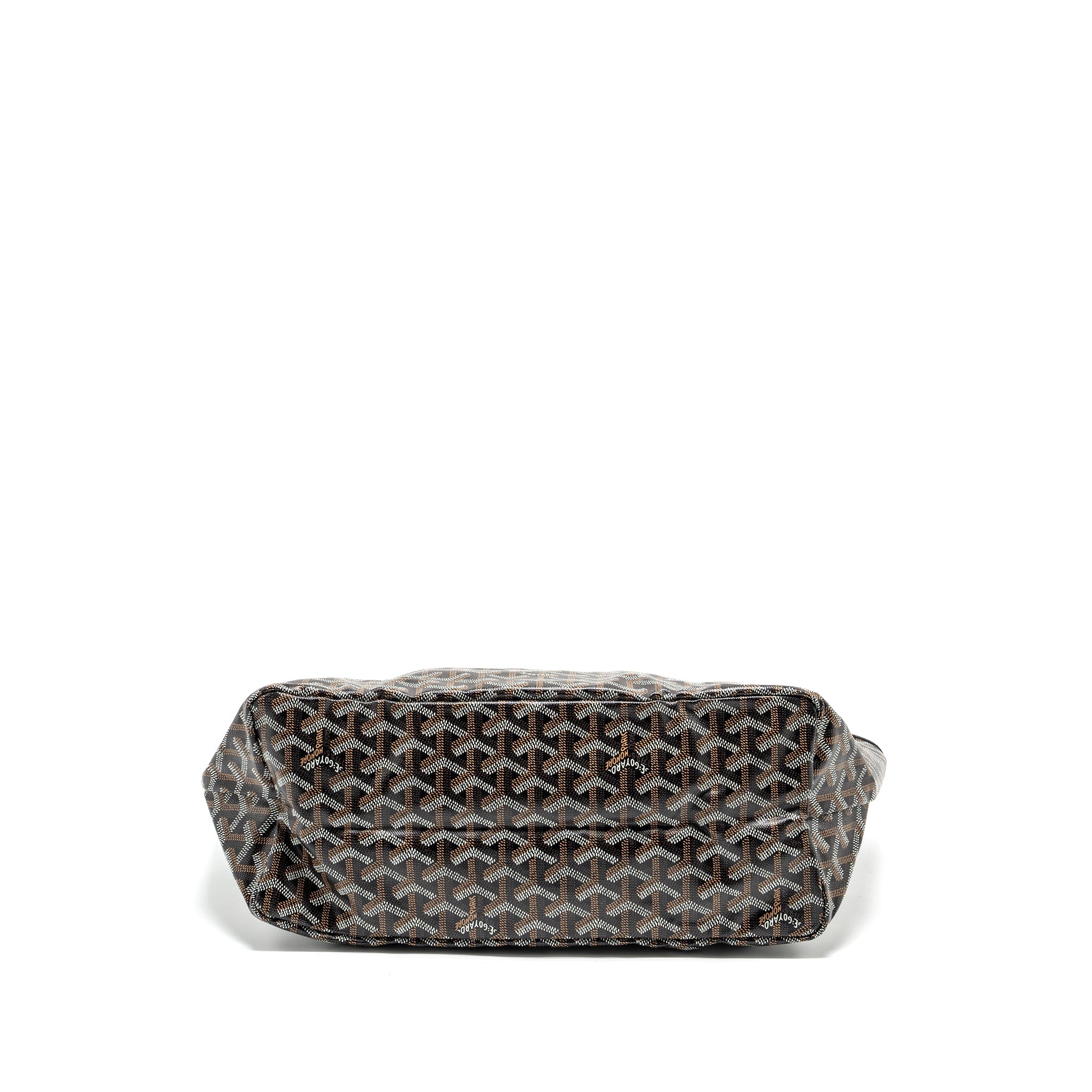 GOYARD SAINT LOUIS PM TOTE BAG GOYARDLINE CANVAS BLACK SHW