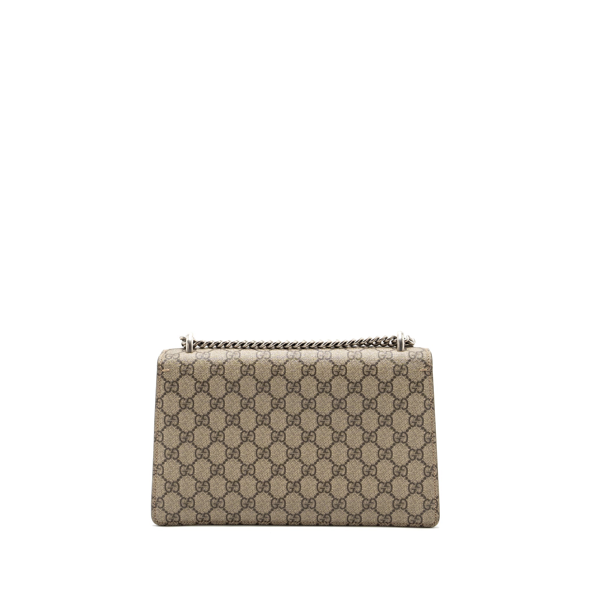 GUCCI SMALL DIONYSUS GG SHOULDER BAG GG SUPREME CANVAS/ RED SHW