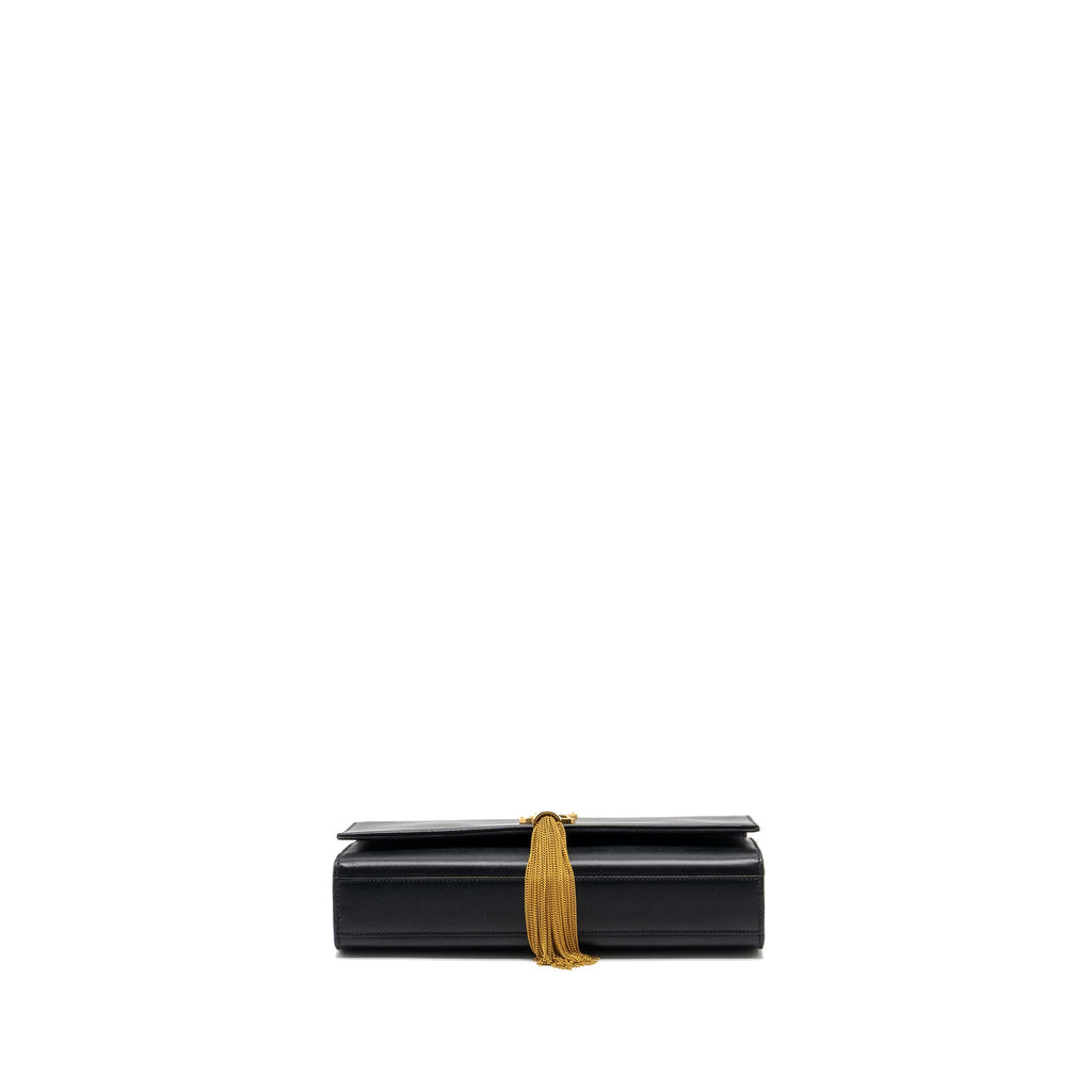 SAINT LAUREN MEDIUM KATE WITH TASSEL CALFSKIN BLACK GHW