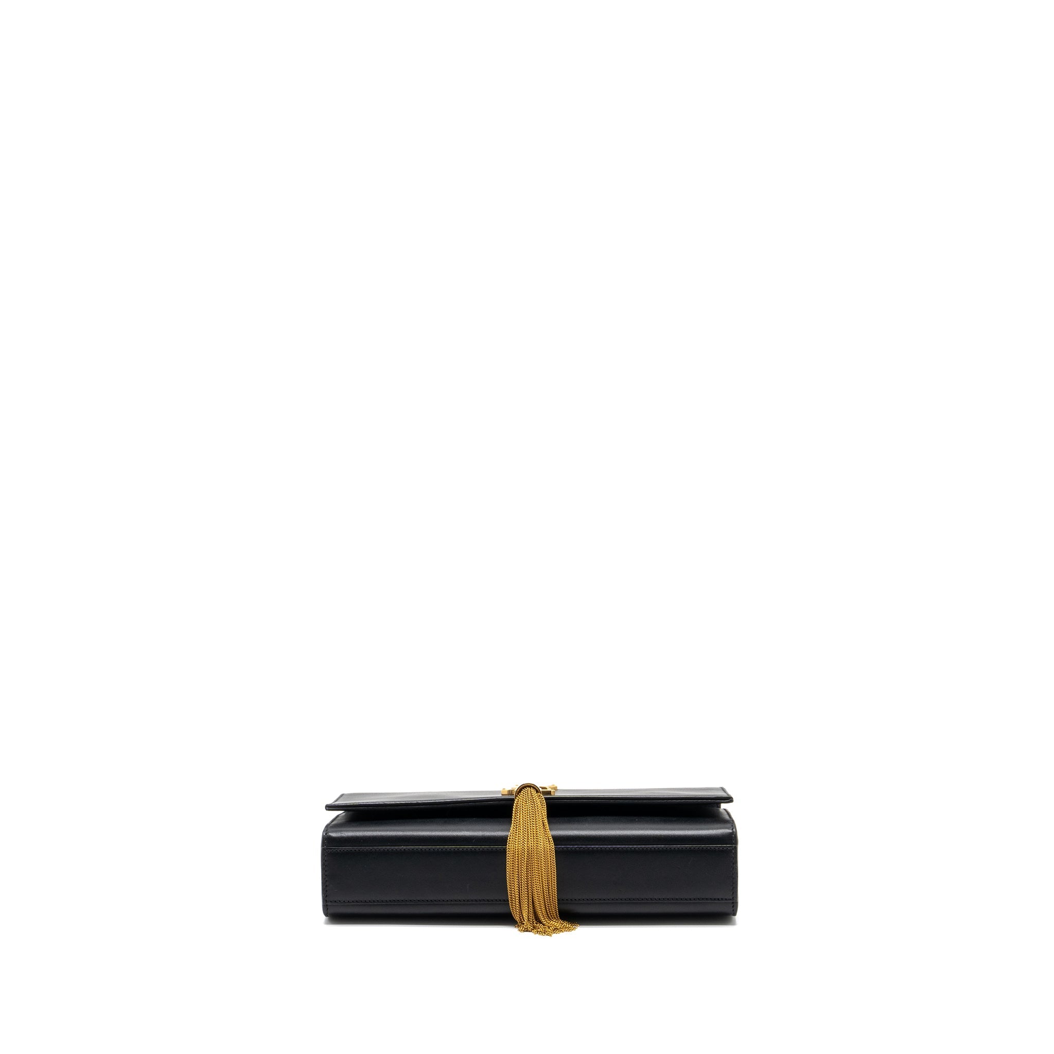 SAINT LAUREN MEDIUM KATE WITH TASSEL CALFSKIN BLACK GHW