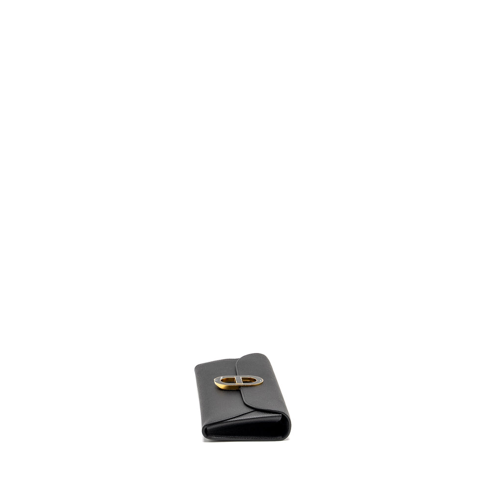 HERMES MAILLON TO GO WALLET EPSOM BLACK ENERMAL BUCKLE GHW