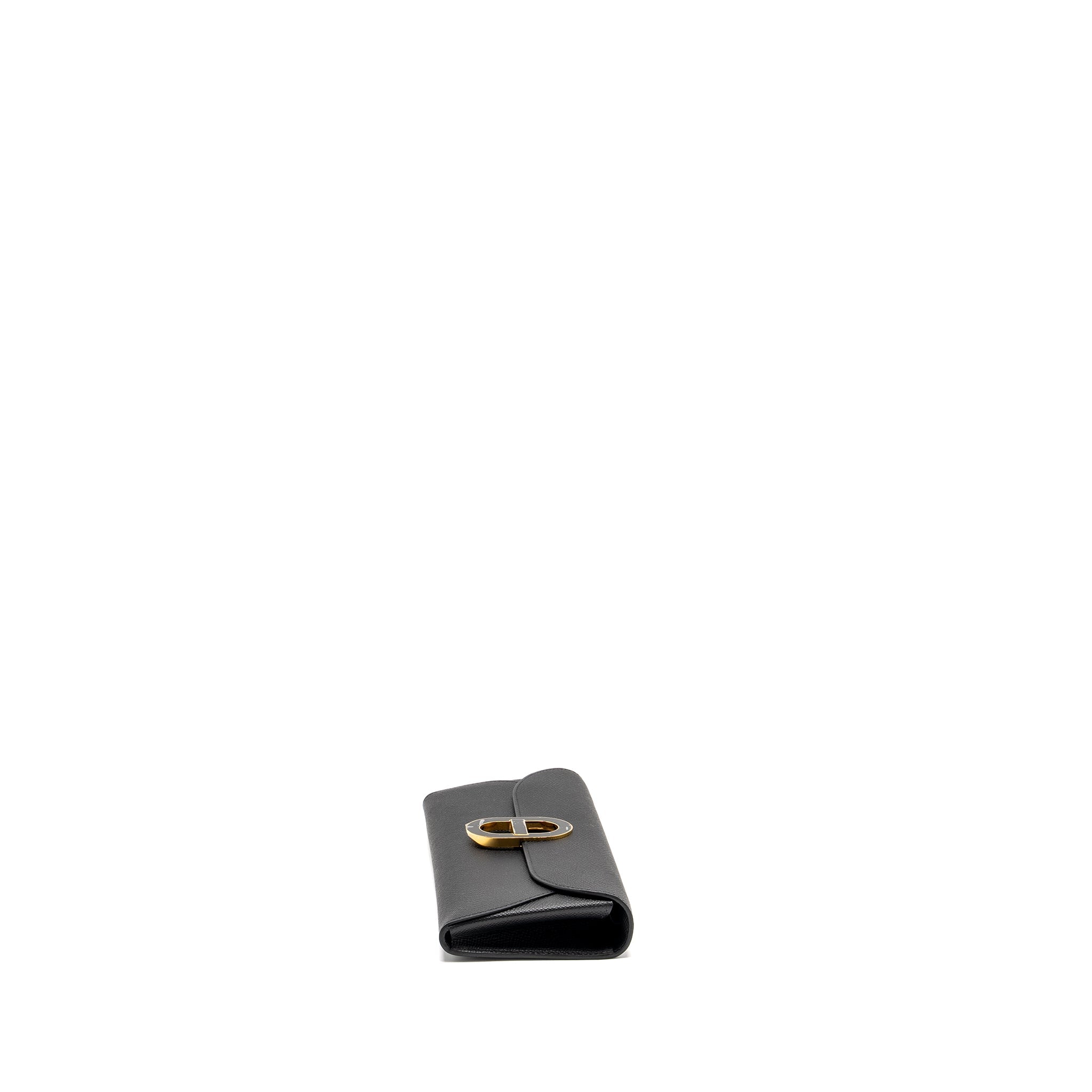 HERMES MAILLON TO GO WALLET EPSOM BLACK ENERMAL BUCKLE GHW