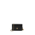 CHANEL PEARL CRUSH WALLET ON CHAIN LAMBSKIN BLACK GHW (MICROCHIP)