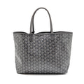 GOYARD SAINT LOUIS PM TOTE GOYARDINE CANVAS/CALFSKIN GREY SHW