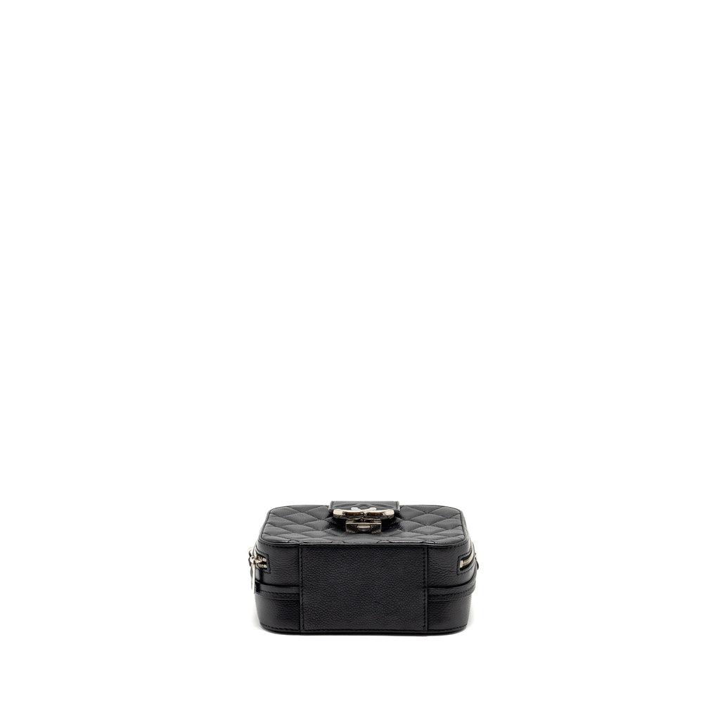CHANEL QUILTED MINI VANITY BAG CAVIAR BLACK SHW