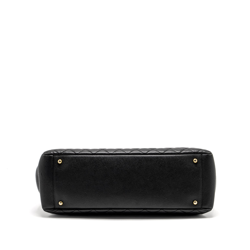CHANEL GRAND SHOPPING TOTE BAG XL CAVIAR BLACK GHW