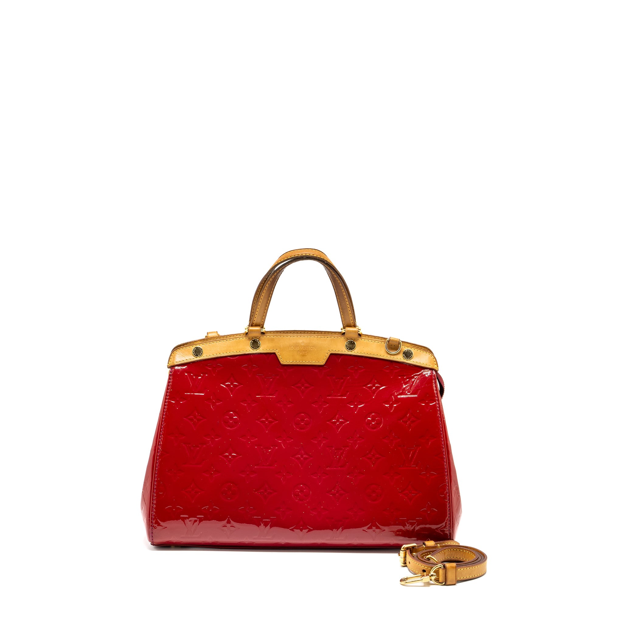 LOUIS VUITTON VERNIS BREA MM BAG MONOGRAM PATENT ROSE INDIAN GHW