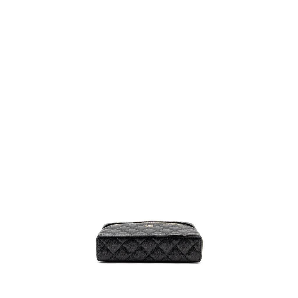 CHANEL TOP HANDLE VANITY WITH CHAIN CAVIAR BLACK LGHW (MICROCHIP)