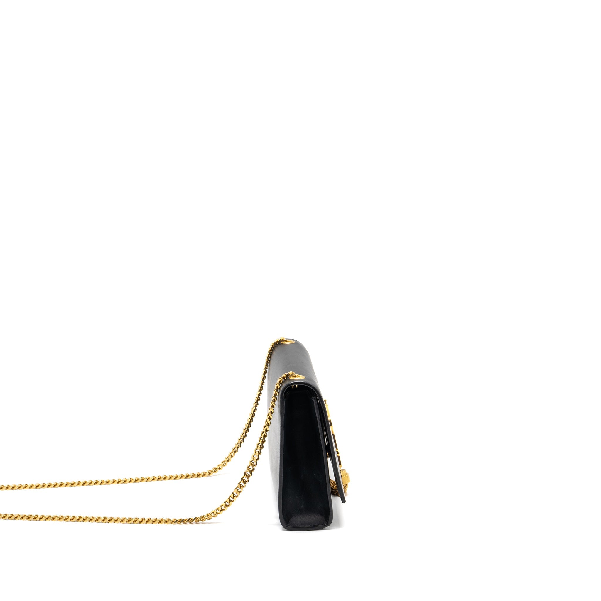 SAINT LAUREN MEDIUM KATE WITH TASSEL CALFSKIN BLACK GHW