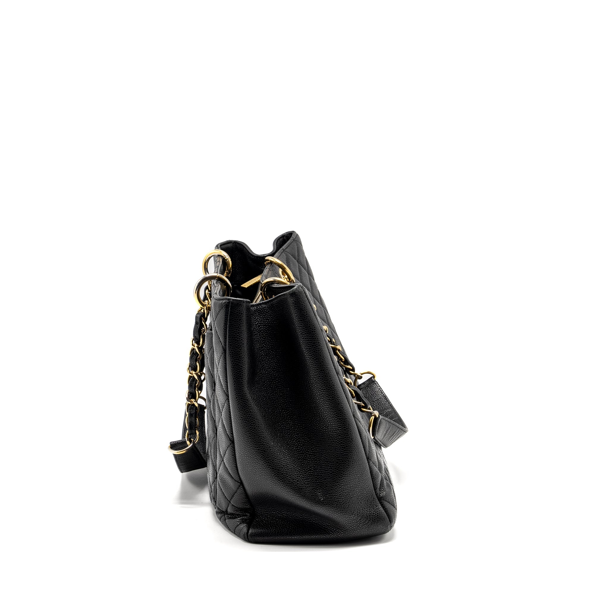 CHANEL GRAND SHOPPING TOTE BAG XL CAVIAR BLACK GHW