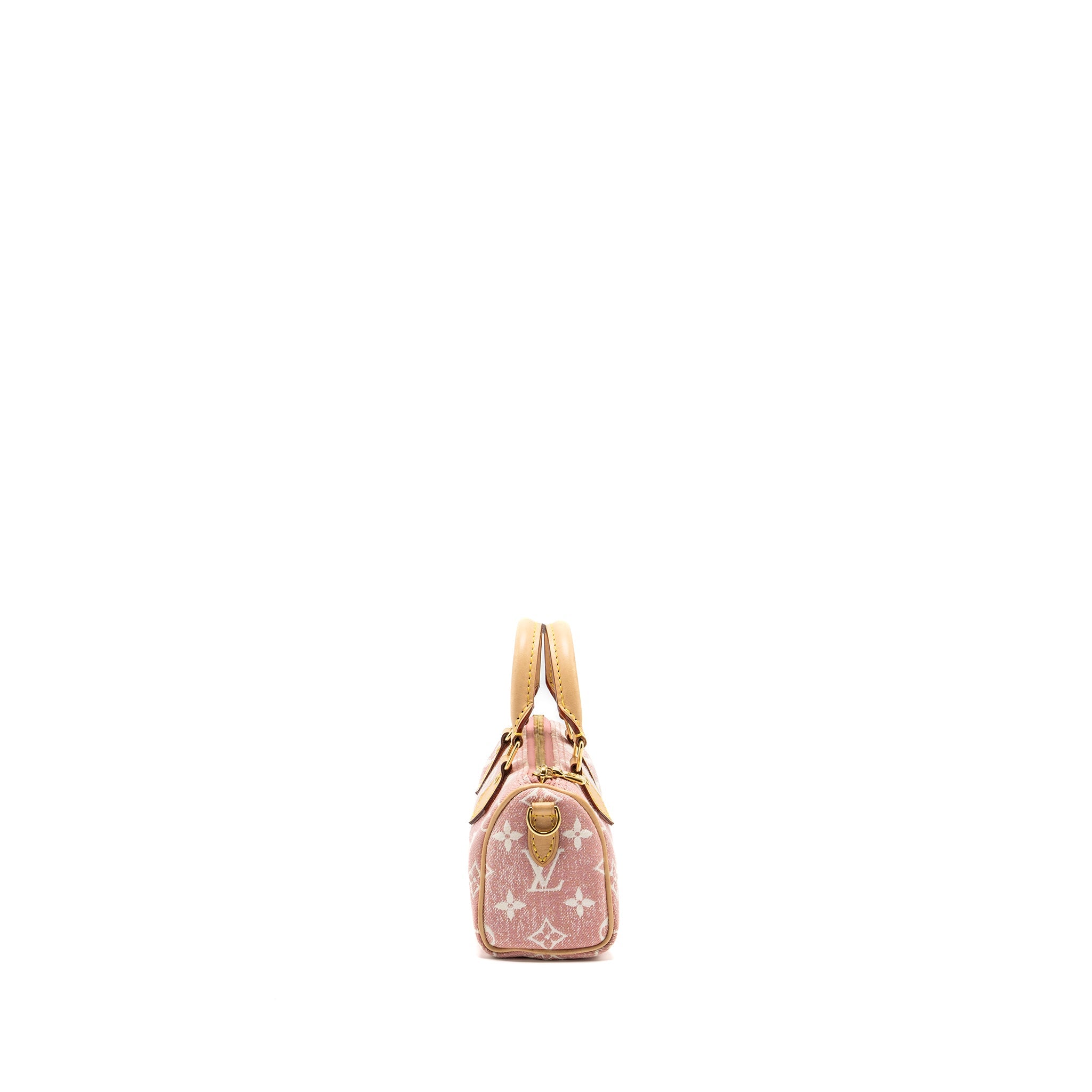 LOUIS VUITTON NANO SPEEDY MONOGRAM JACQUARD DENIM PINK GHW