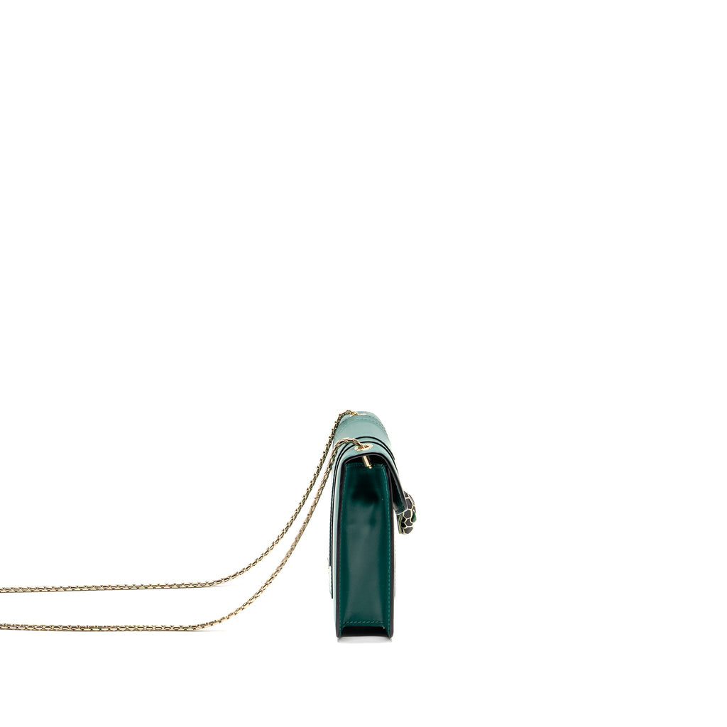 BVLGARI SERPENTI FOREVER CROSSBODY BAG CALFSKIN GREEN LGHW