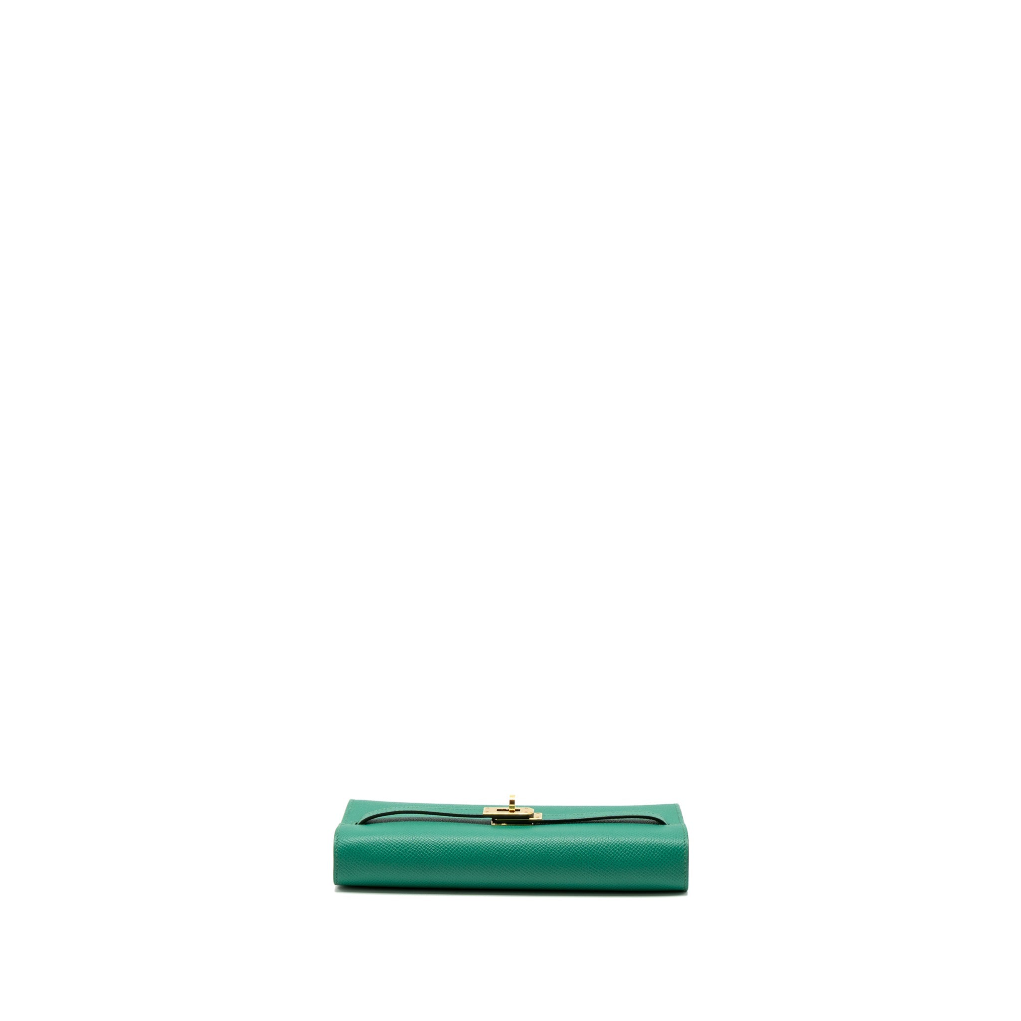 HERMES CLASSIC KELLY TO GO EPSOM 06 VERT JADE GHW