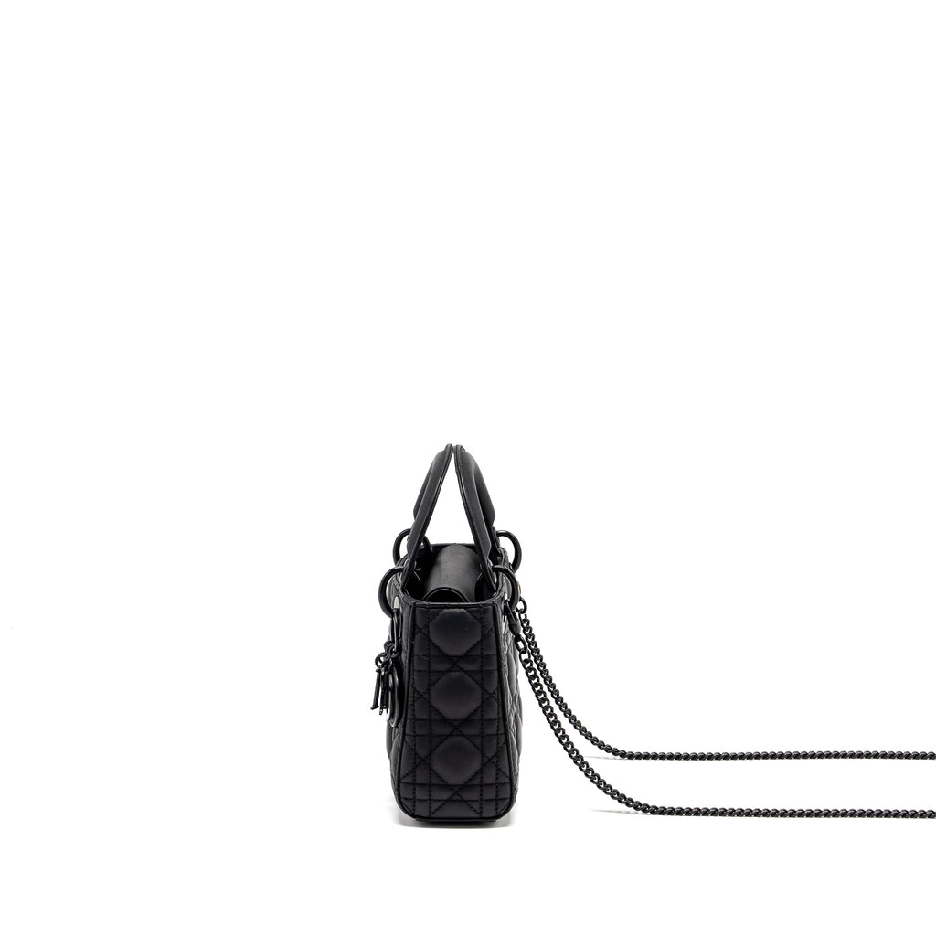 DIOR MINI LADY DIOR CALFSKIN SO BLACK