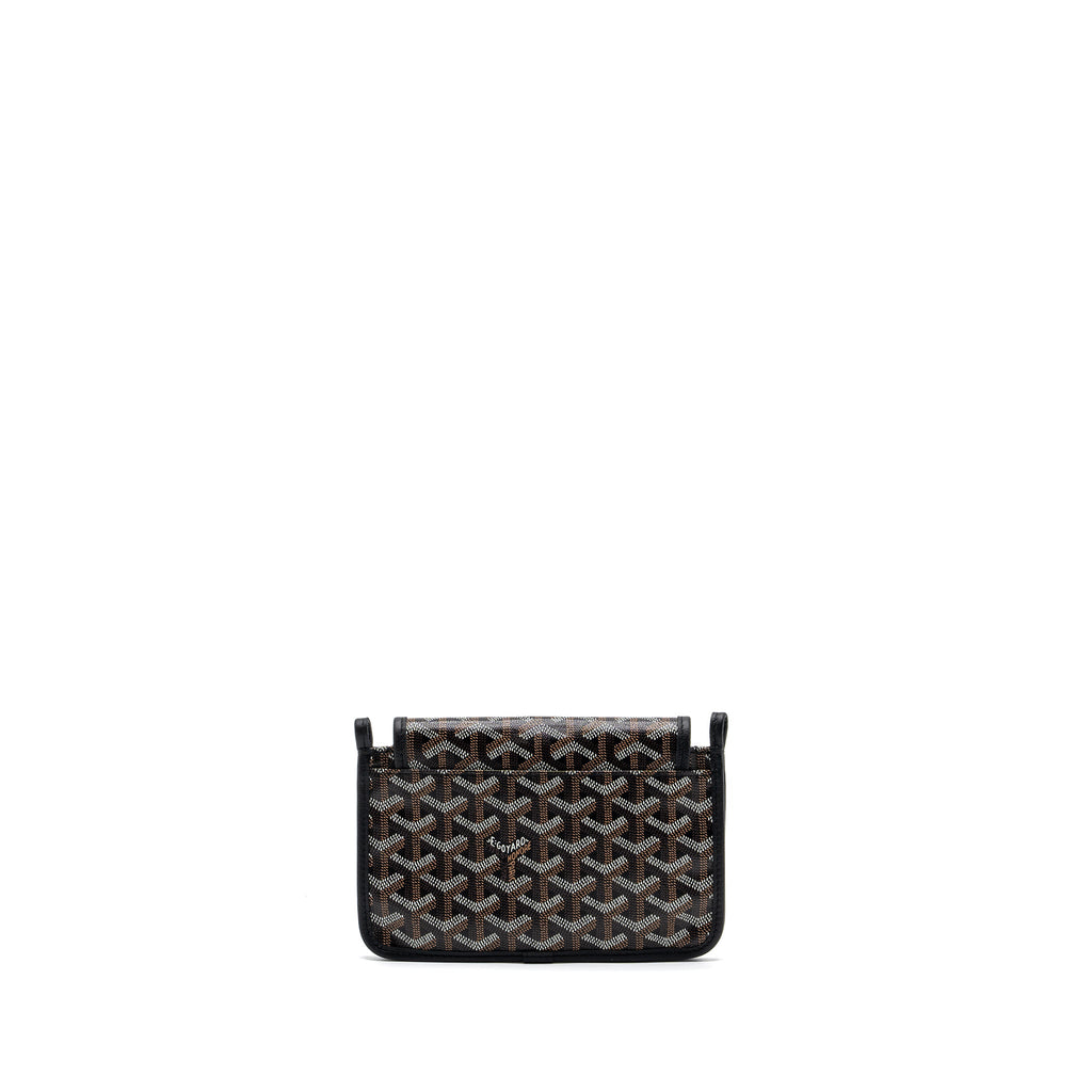 GOYARD PLUMET POCHETTE CANVAS/ LEATHER BLACK SHW