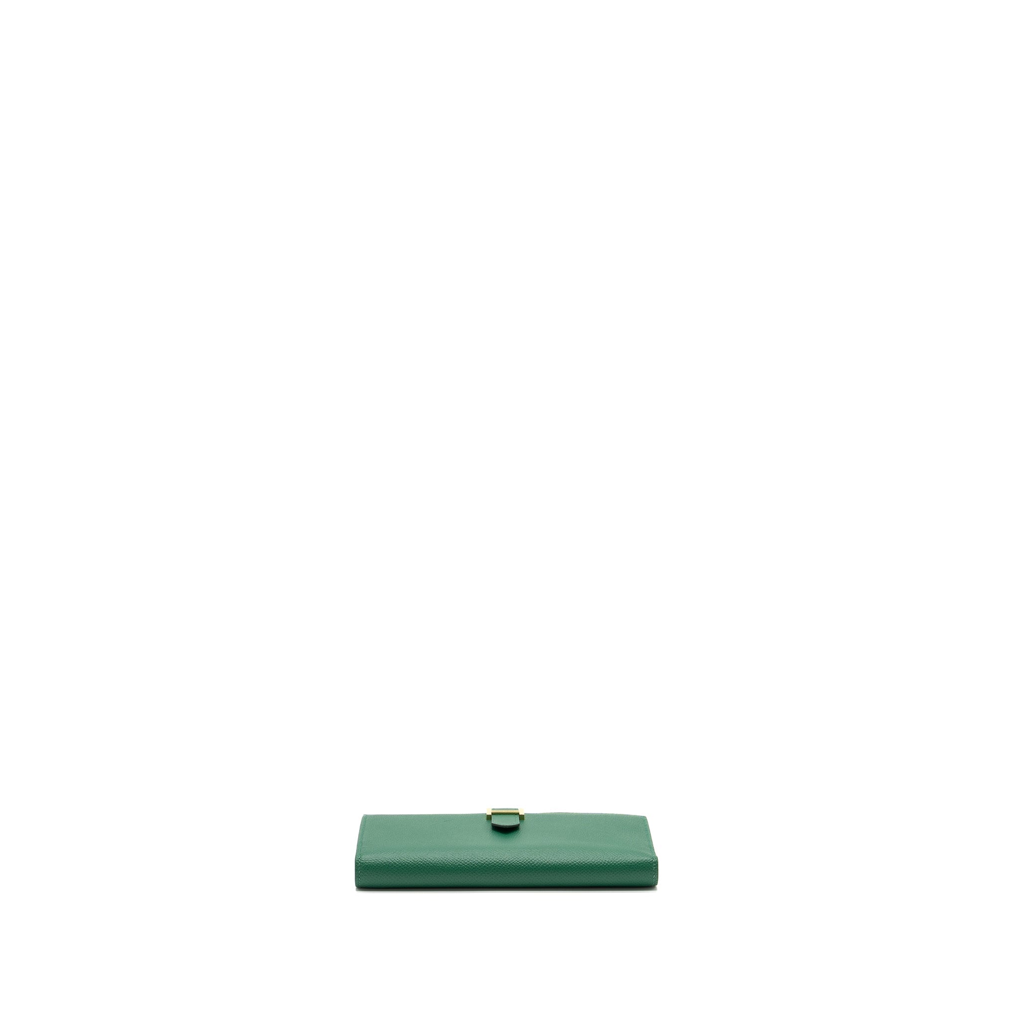 HERMES BEARN LONG WALLET EPSOM U4 VERT VERTIGO GHW