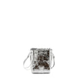 BOTTEGA VENETA SMALL CASSETTE CROSS-BODY BUCKET CALFSKIN SILVER SHW