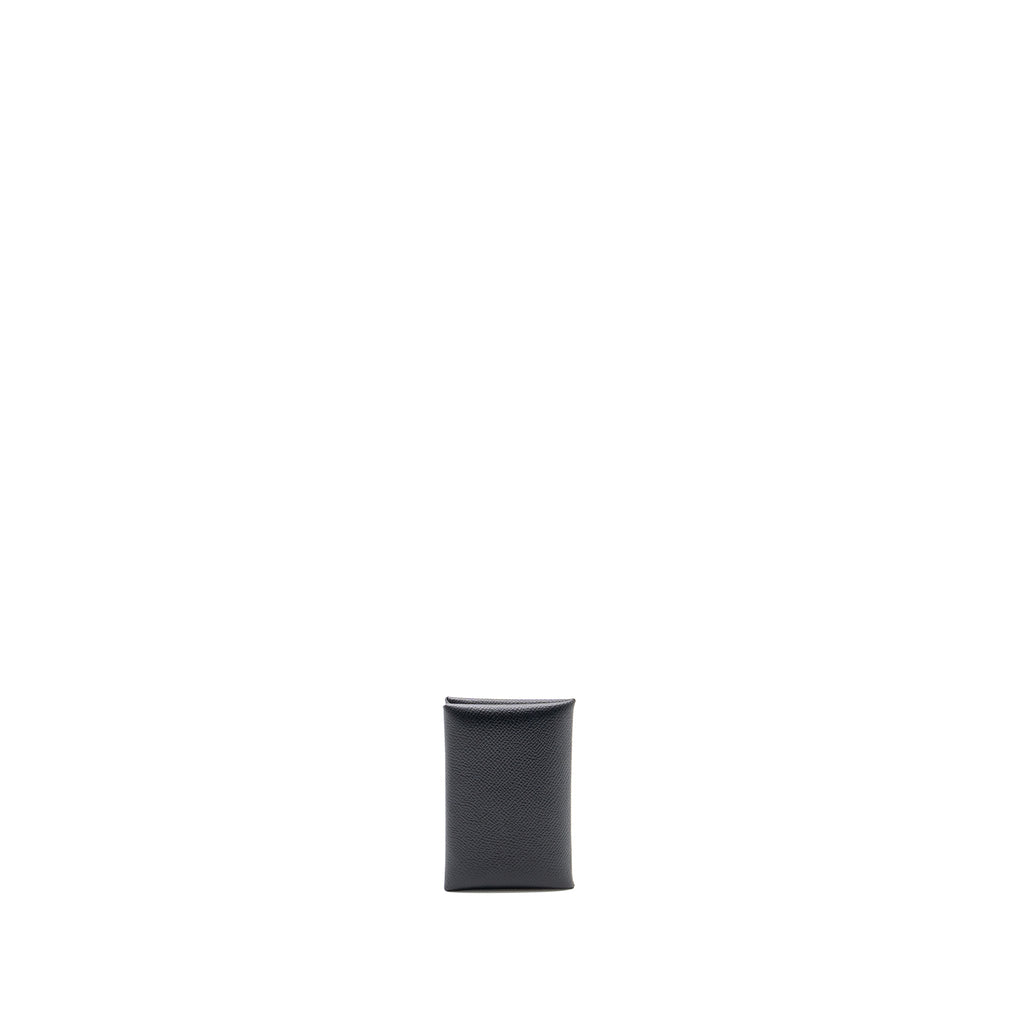 HERMES CALVI CARD HOLDER EPSOM BLACK SHW