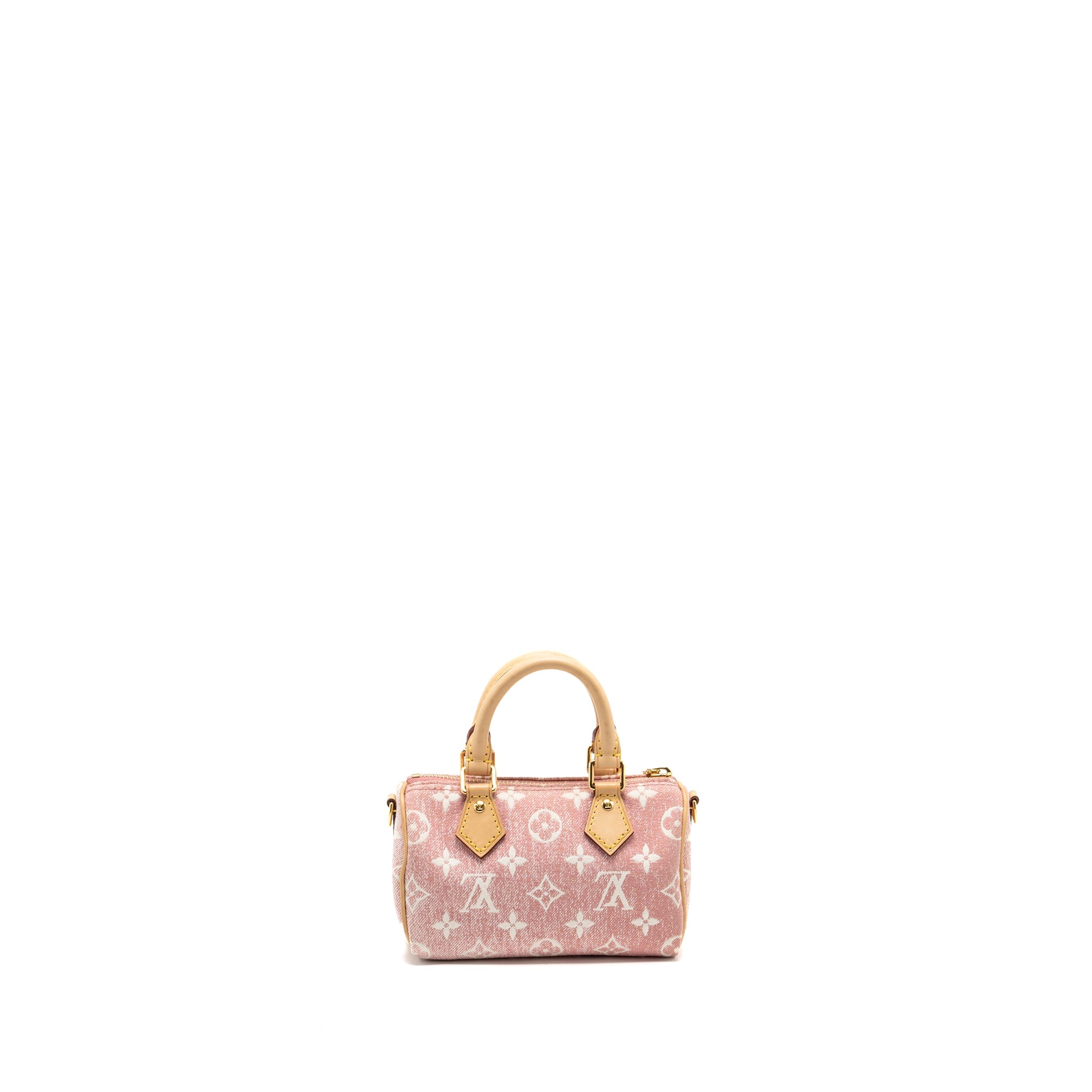 LOUIS VUITTON NANO SPEEDY MONOGRAM JACQUARD DENIM PINK GHW