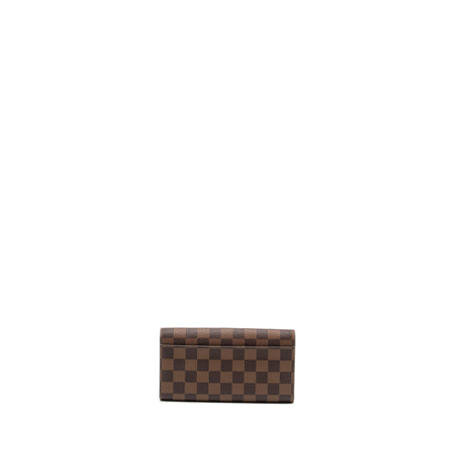 LOUIS VUITTON SARAH WALLET DAMIER EBENE / ROSE BALLERINE