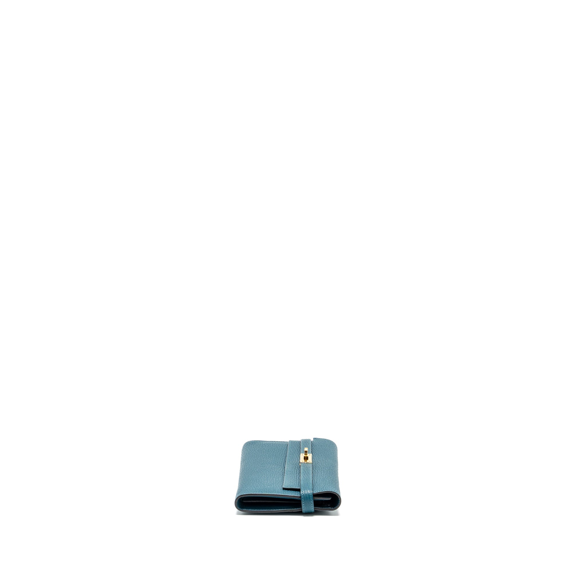 HERMES KELLY LONG WALLET CHÈVRE MYSORE VERT CYPRES GHW