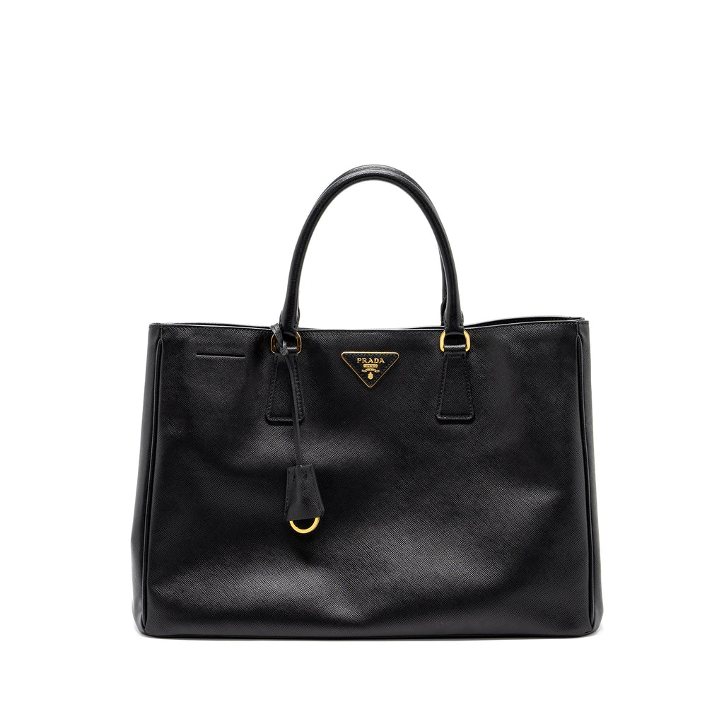 PRADA SAFFIANO TOTE BAG CALFSKIN BLACK GHW