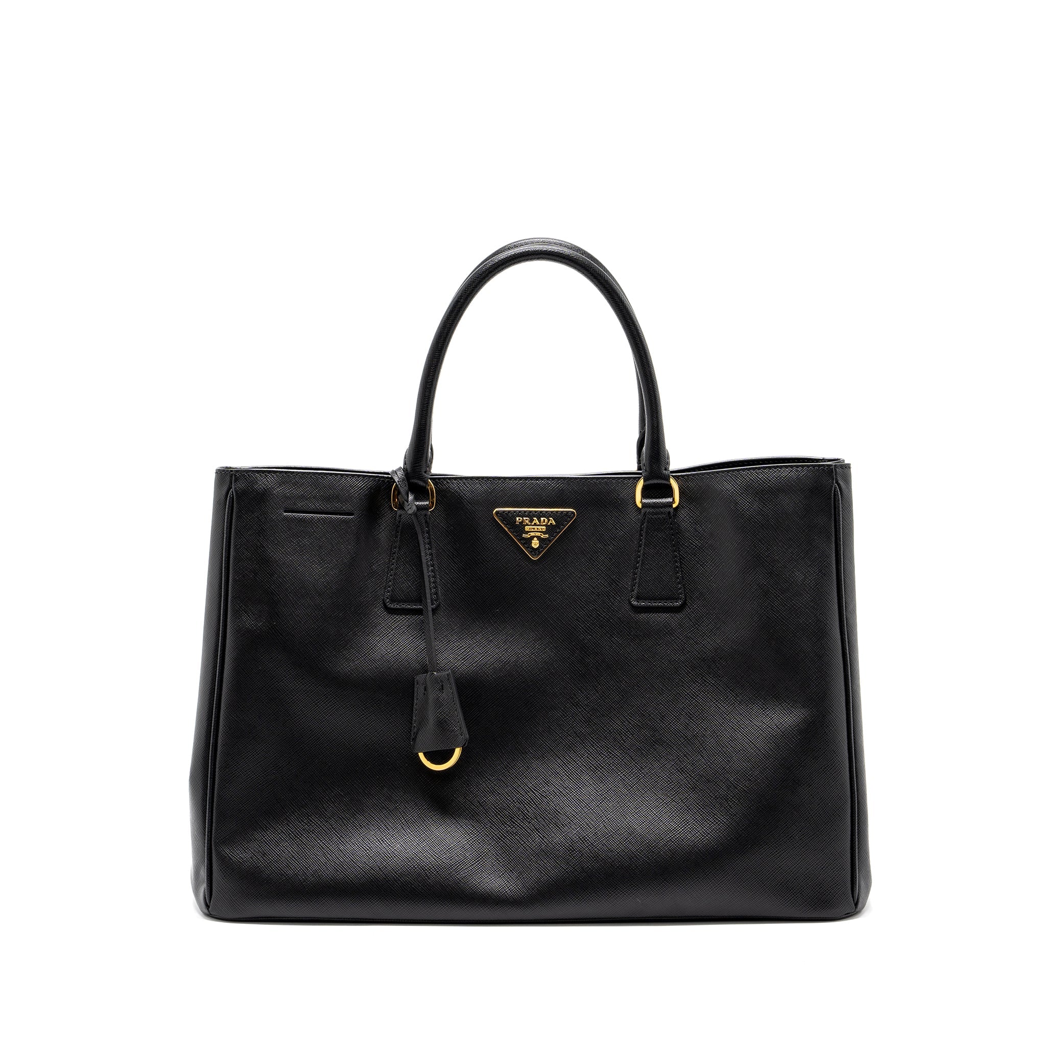 PRADA SAFFIANO TOTE BAG CALFSKIN BLACK GHW