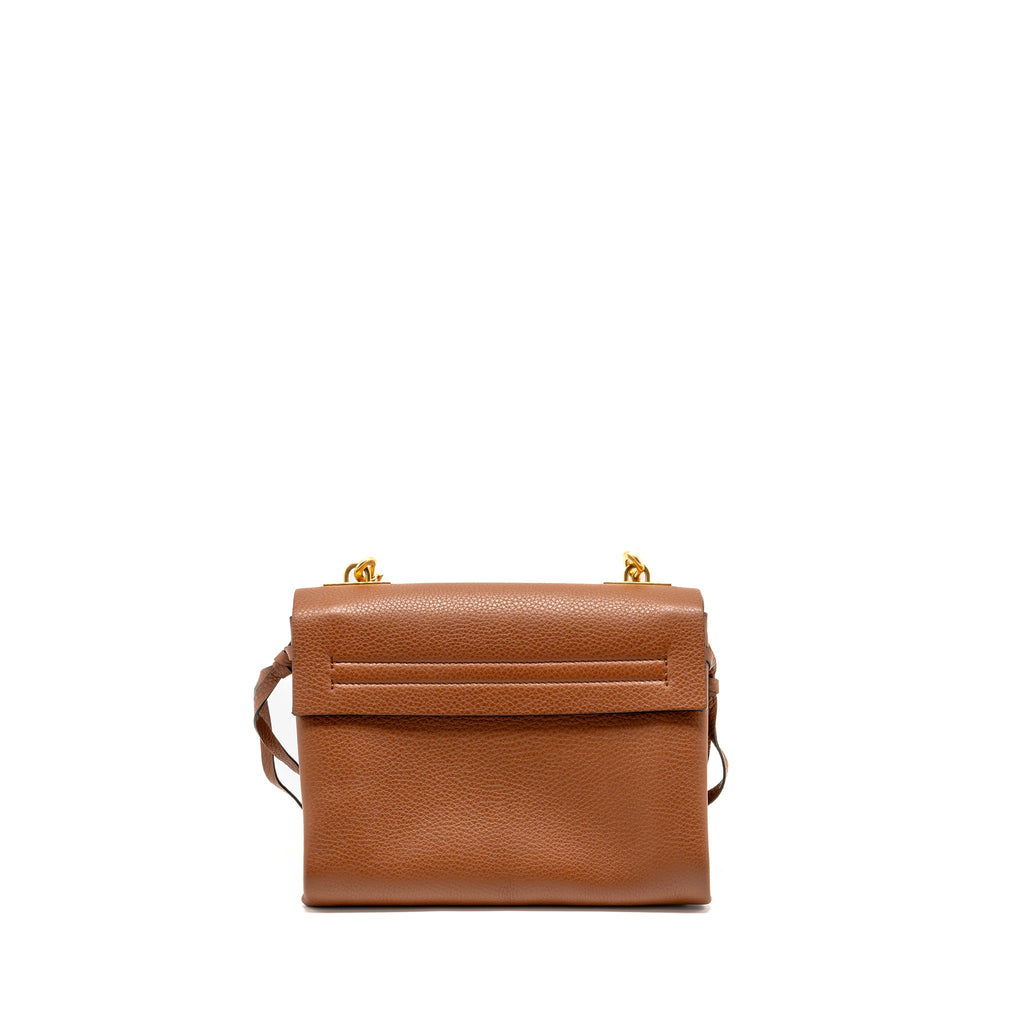 VALENTINO VRING SMALL SHOULDER BAG CALFSKIN BROWN GHW