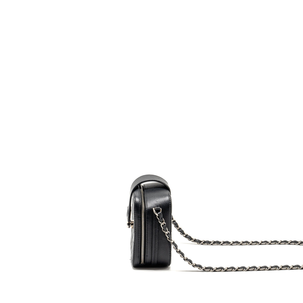 CHANEL QUILTED MINI VANITY BAG CAVIAR BLACK SHW