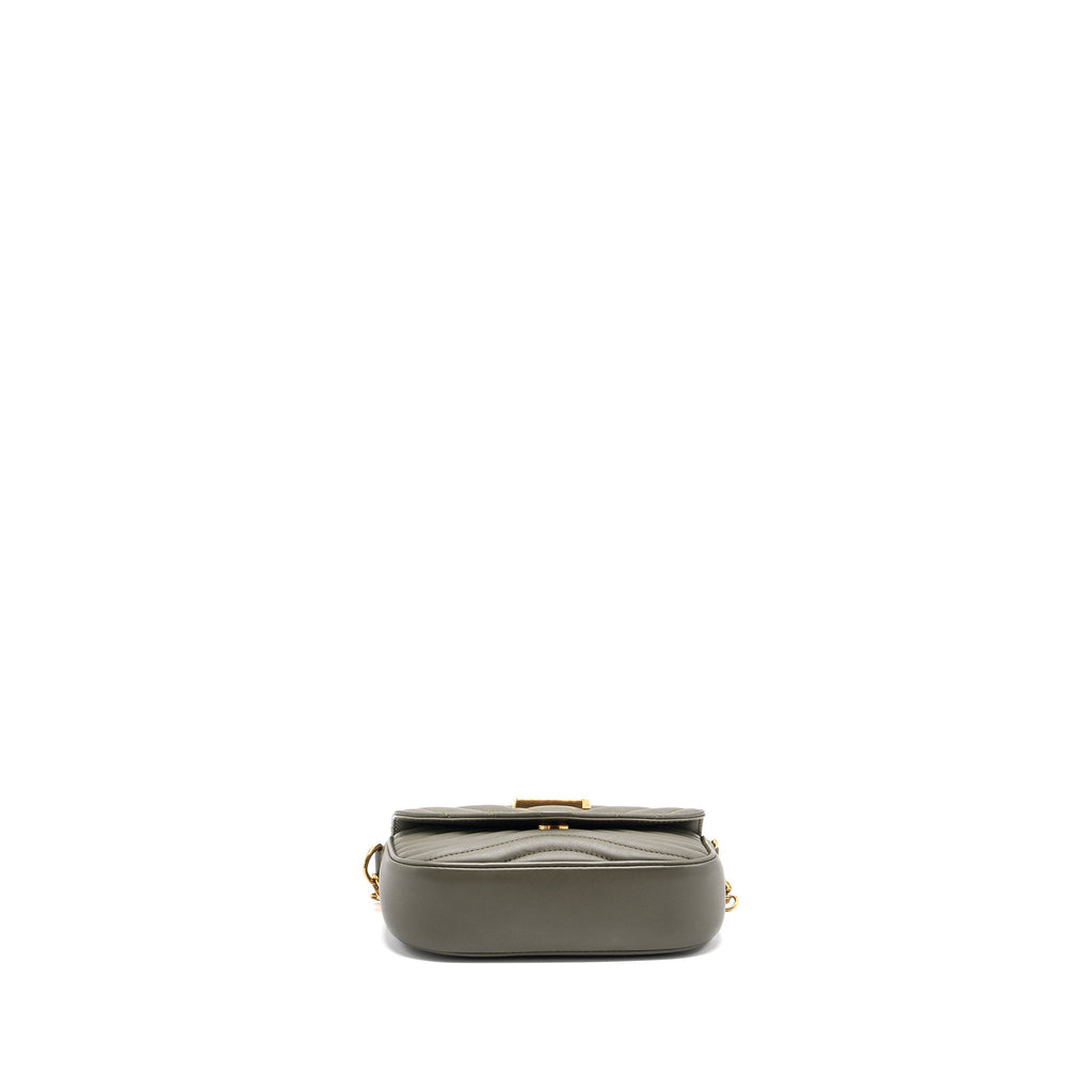 LOUIS VUITTON NEW WAVE MULTI POCHETTE CALFSKIN KAKI GREEN GHW