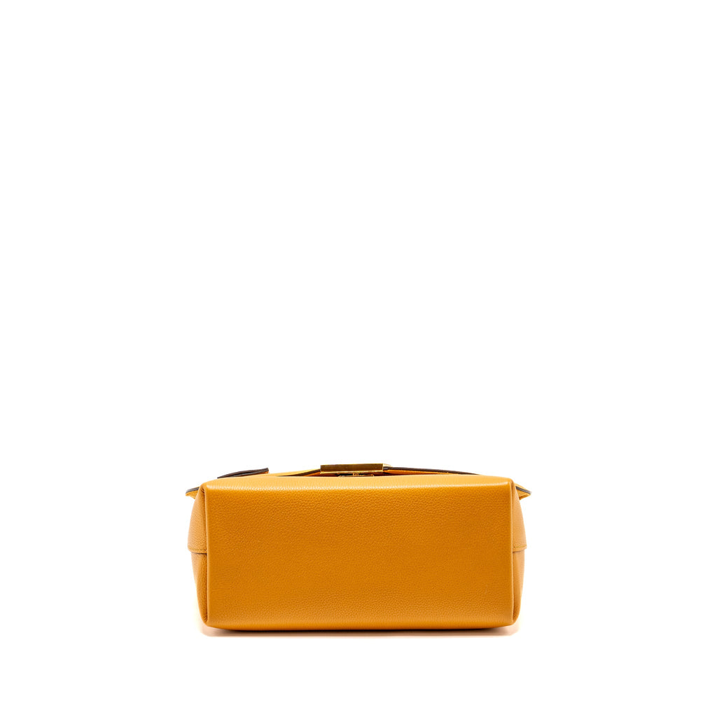 LOUIS VUITTON TOP HANDLE FLAP BAG CALFSKIN YELLOW GHW