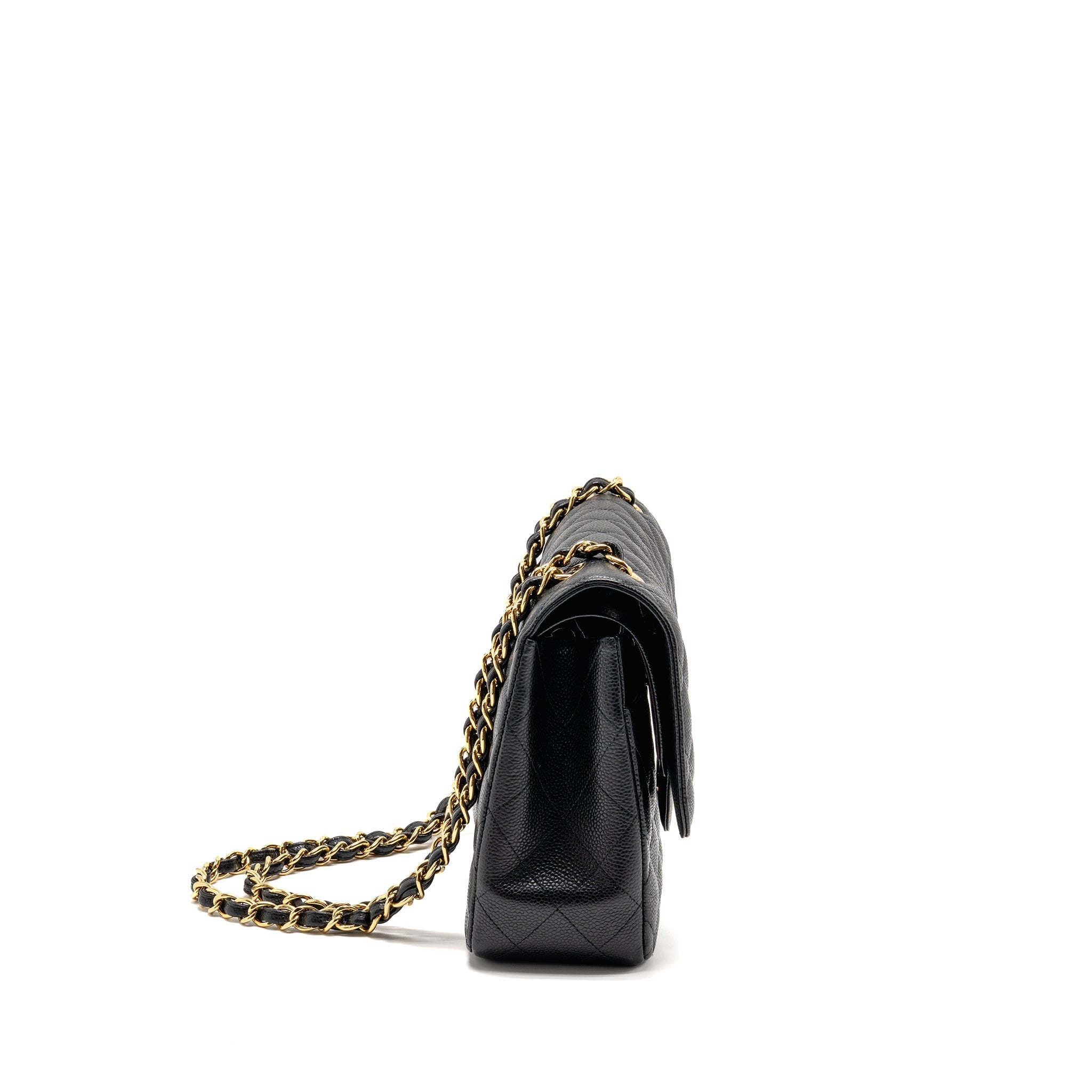 CHANEL JUMBO CLASSIC DOUBLE FLAP BAG CAVIAR BLACK GHW