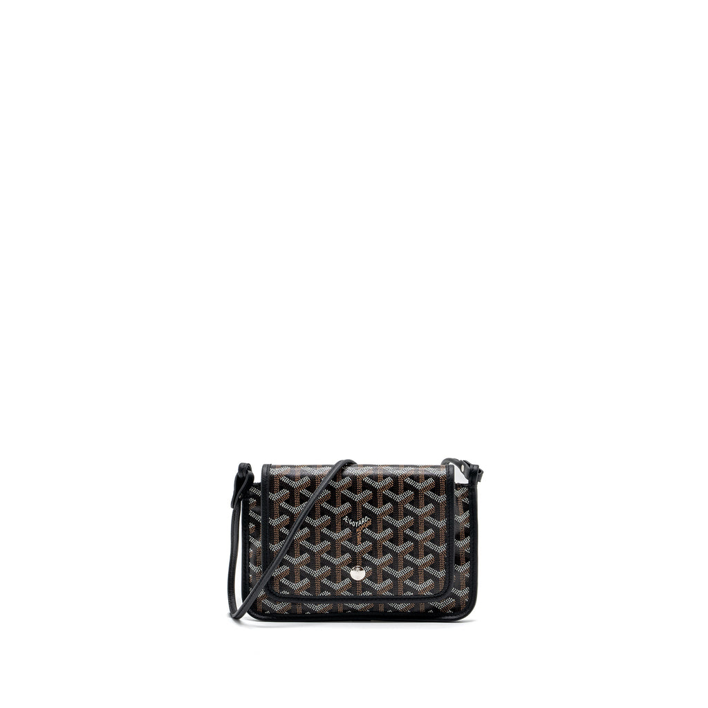 GOYARD PLUMET POCHETTE CANVAS/ LEATHER BLACK SHW
