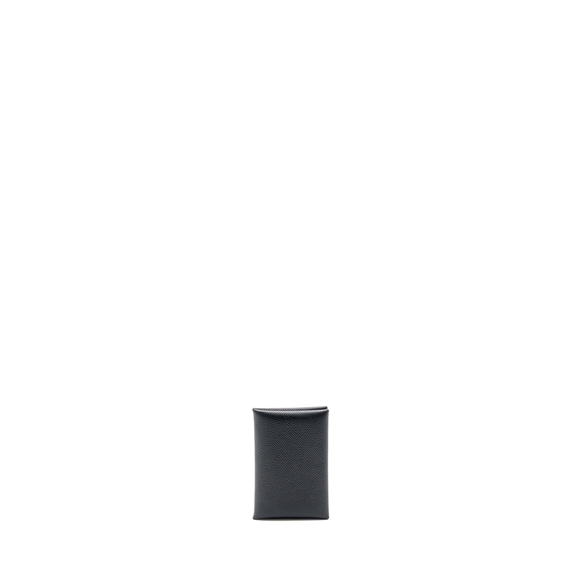 HERMES CALVI CARD HOLDER EPSOM BLACK SHW