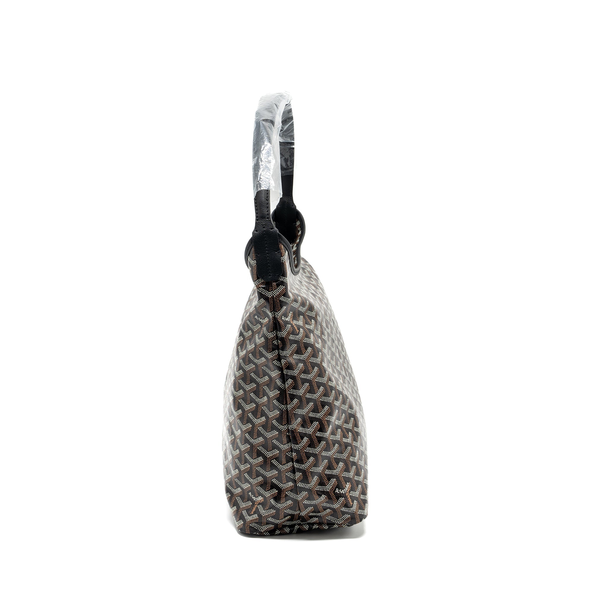 GOYARD BOHEME HOBO BAG GOYARDLINE CANVAS BLACK SHW
