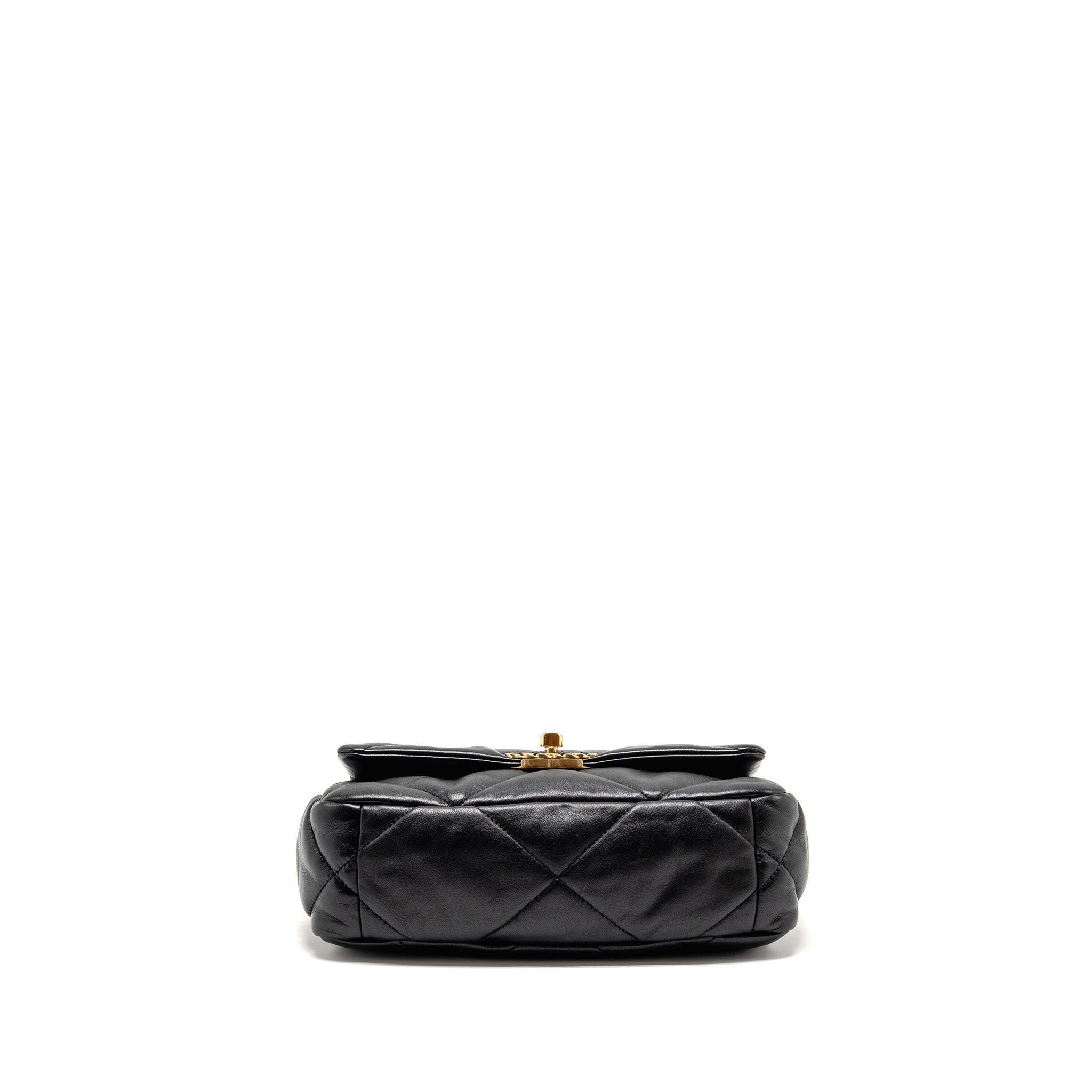 CHANEL SMALL 19 BAG LAMBSKIN BLACK MULTICOLOR HARDWARE (MICROCHIP)