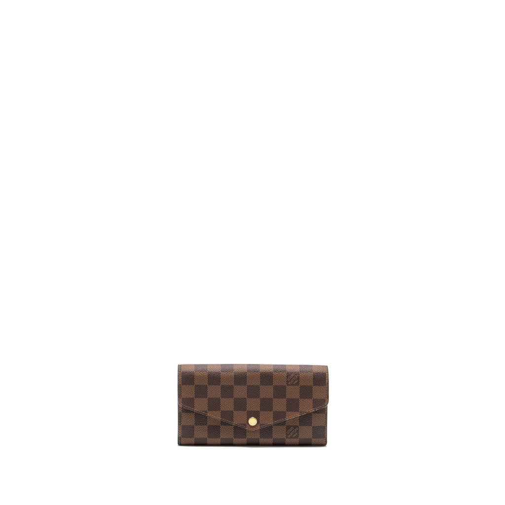 LOUIS VUITTON SARAH WALLET DAMIER EBENE / ROSE BALLERINE