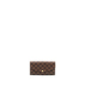 LOUIS VUITTON SARAH WALLET DAMIER EBENE / ROSE BALLERINE