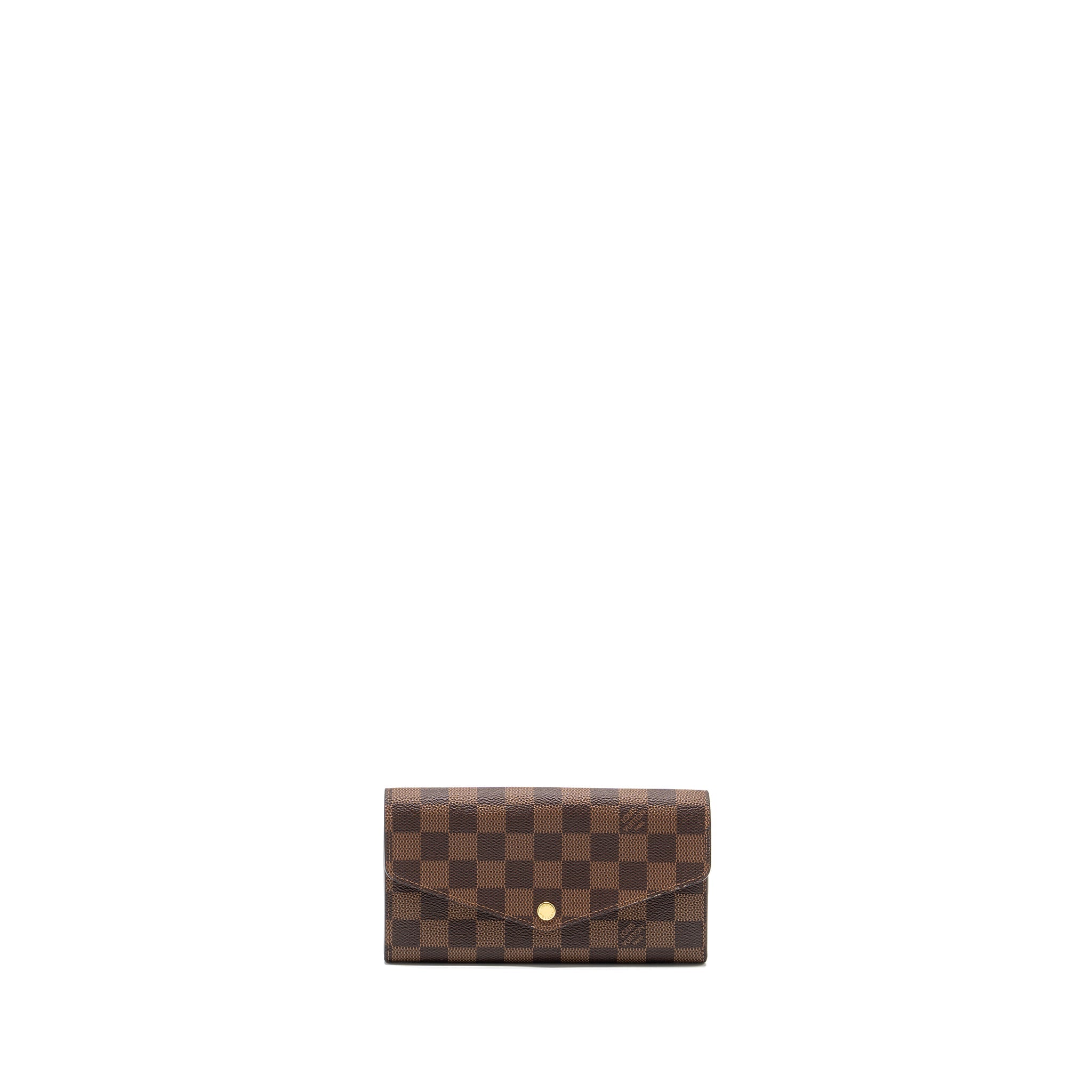 LOUIS VUITTON SARAH WALLET DAMIER EBENE / ROSE BALLERINE