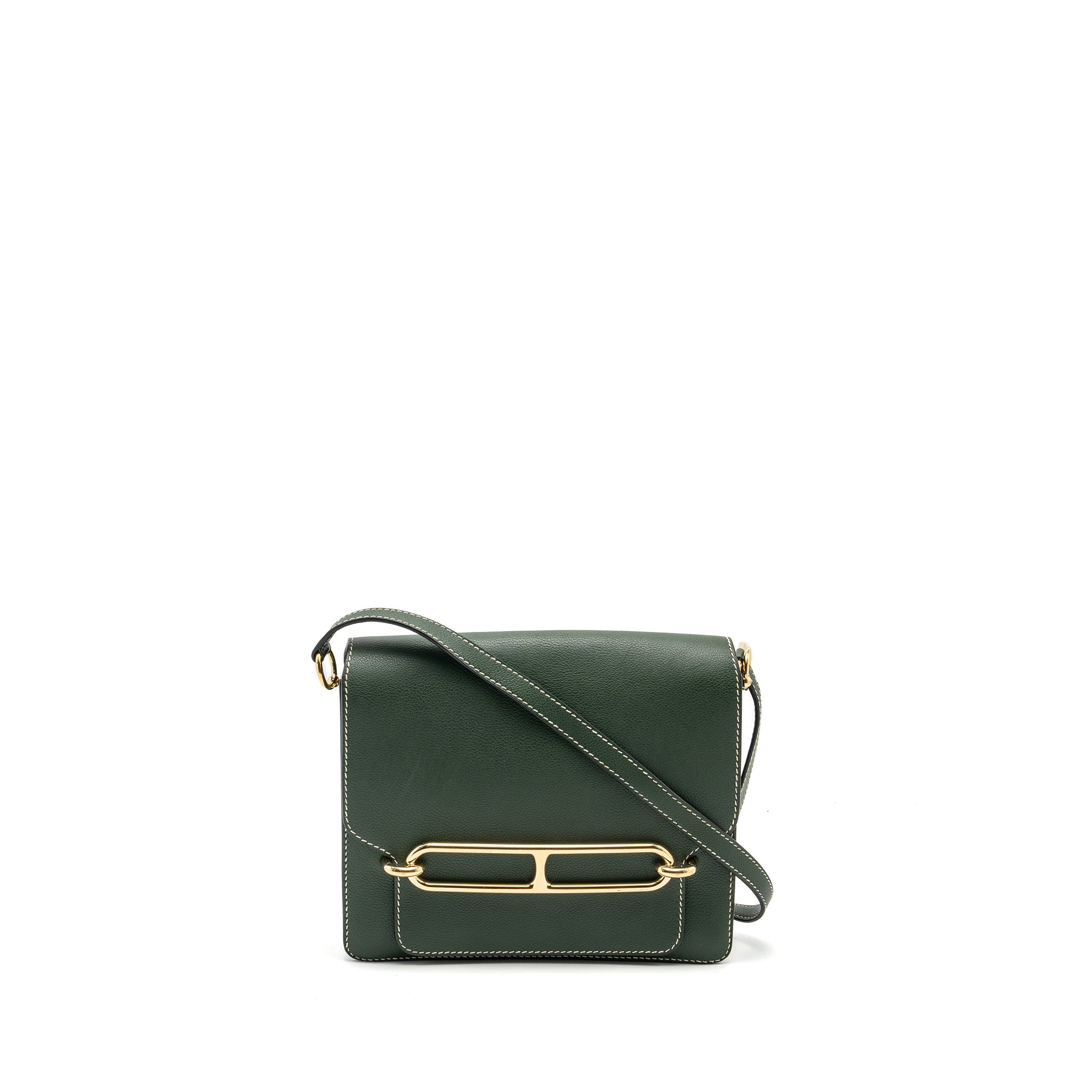 HERMES ROULIS 23 EVERCOLOR VERT CYPRES GHW