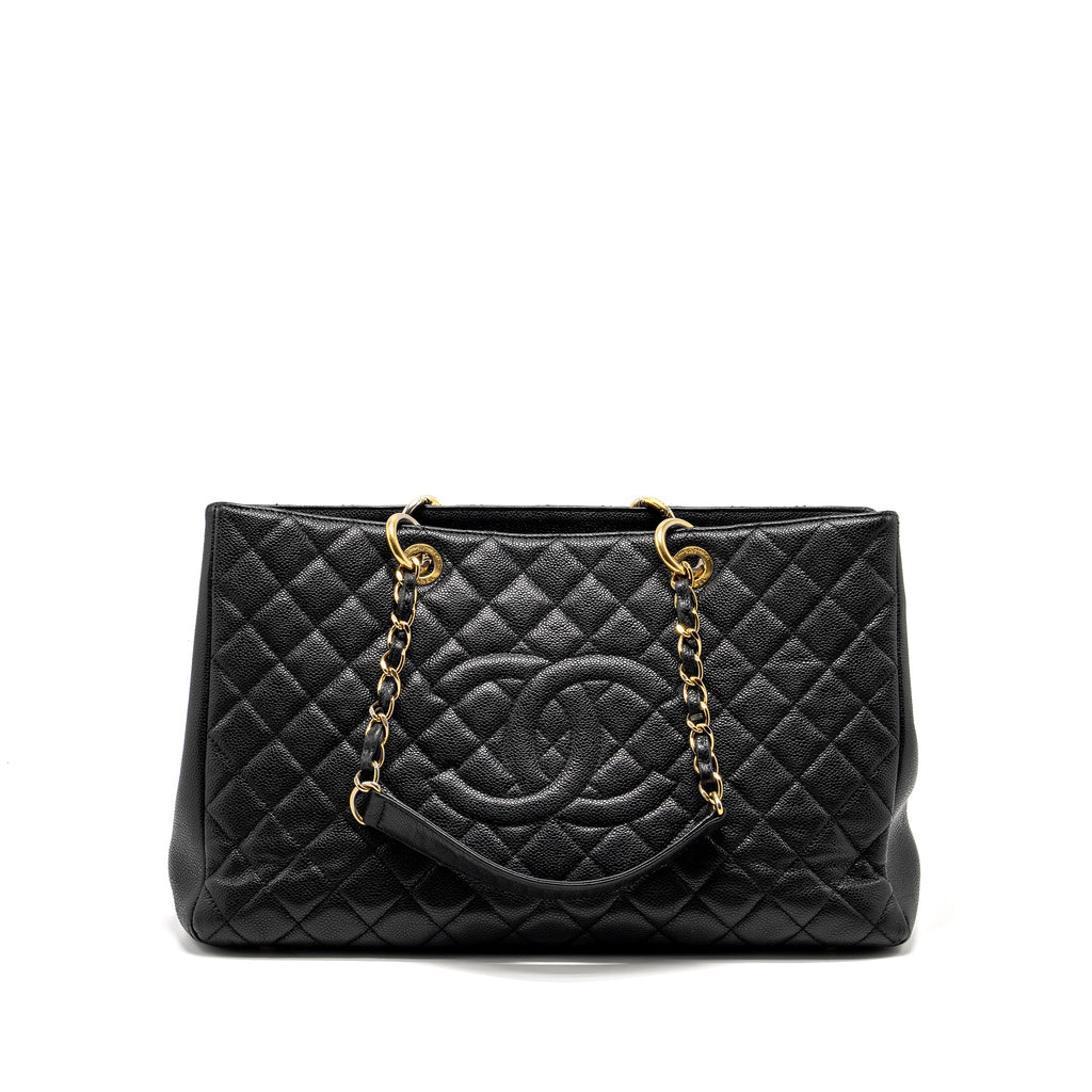 CHANEL GRAND SHOPPING TOTE BAG XL CAVIAR BLACK GHW