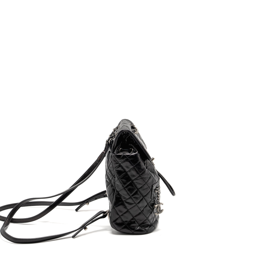 CHANEL MOUNTAIN BACKPACK QUILTED CALFSKIN BLACK RUTHENIUM HARDWARE