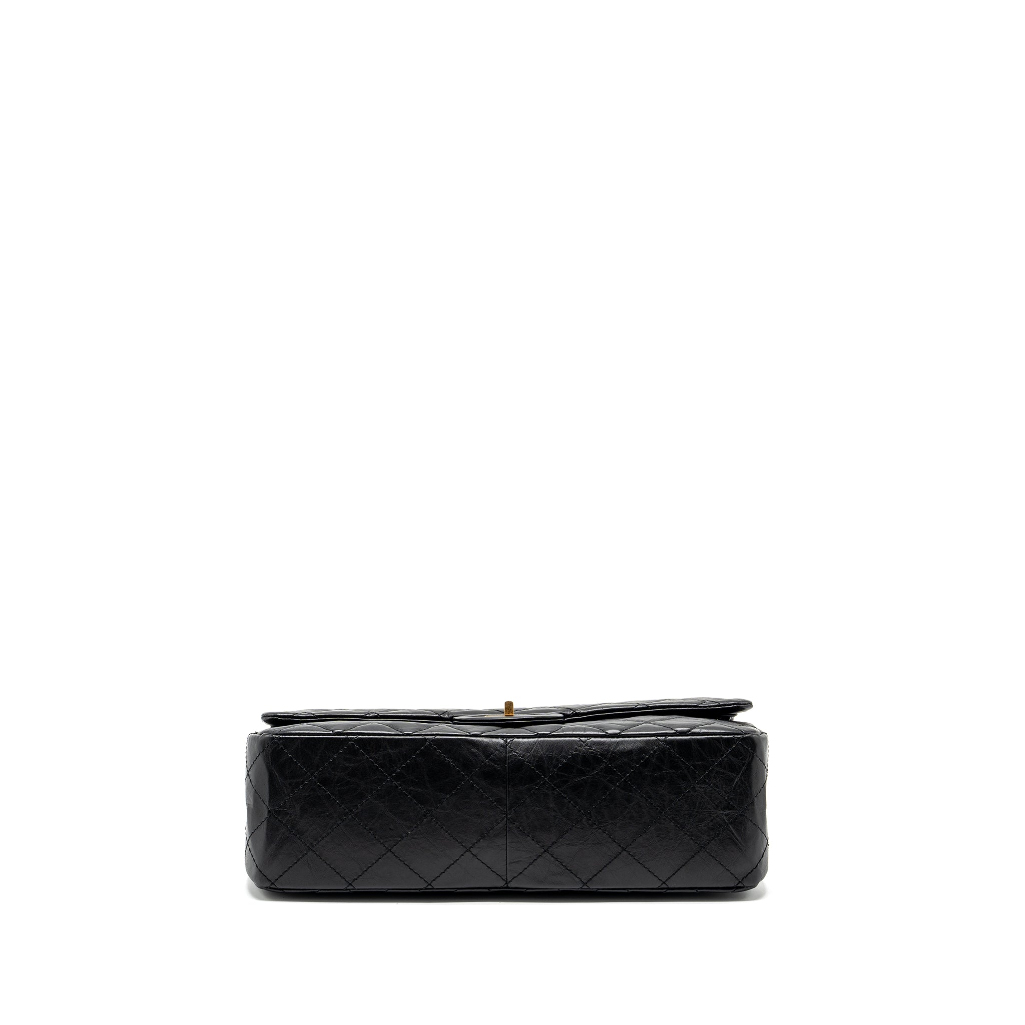 CHANEL MAXI 2.55 REISSUE FLAP BAG AGED CALFSKIN BLACK GHW